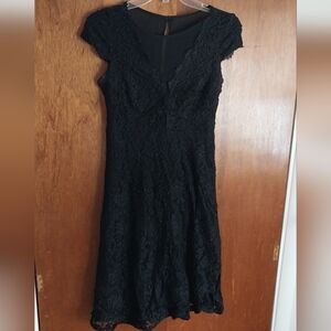 Dressy Black Lacy Dress Great Condition